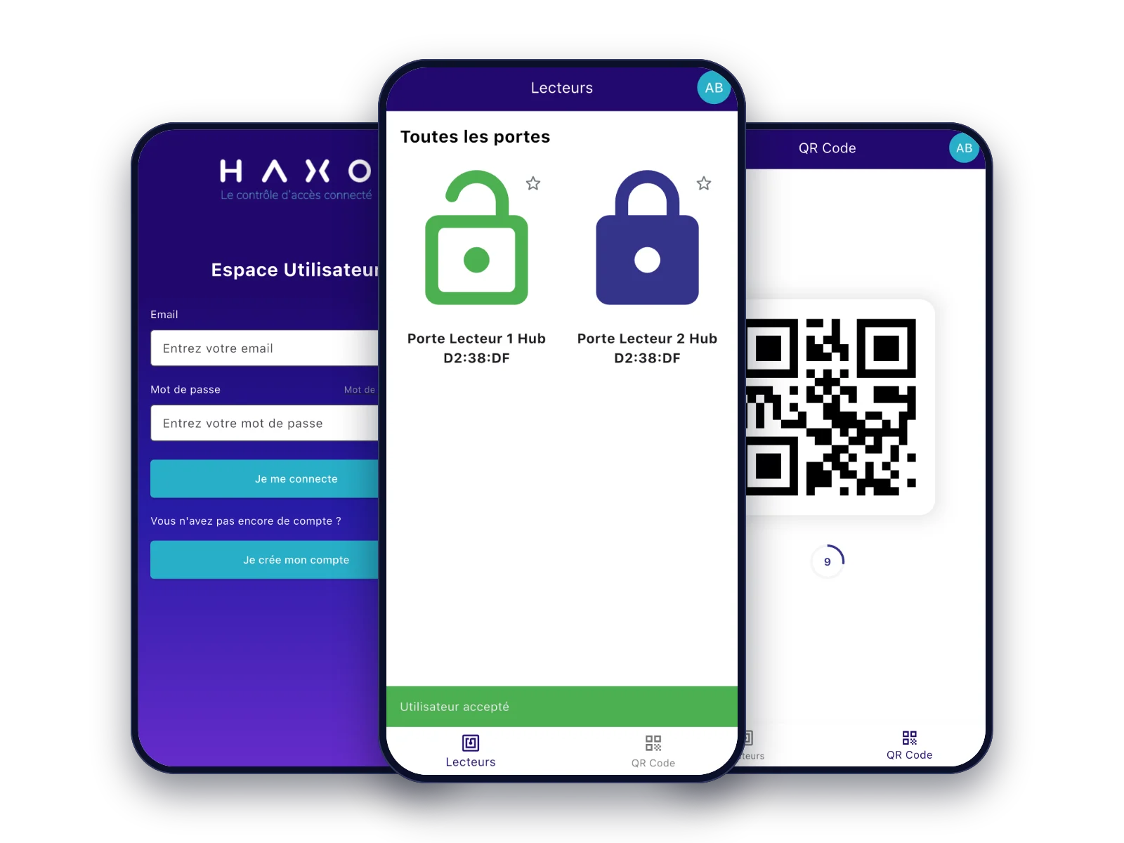 HAXO Open end-user app on a smartphone