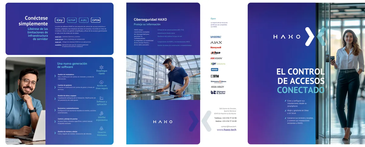 Folleto HAXO 2026 — panel 1/2